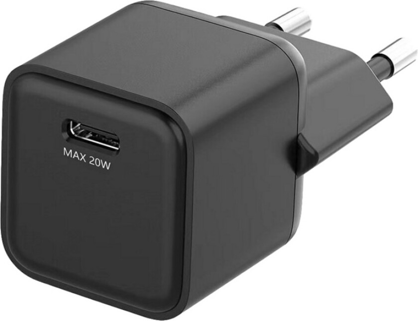 20 W Gan USB-C hurtiglader 1 Port, svart