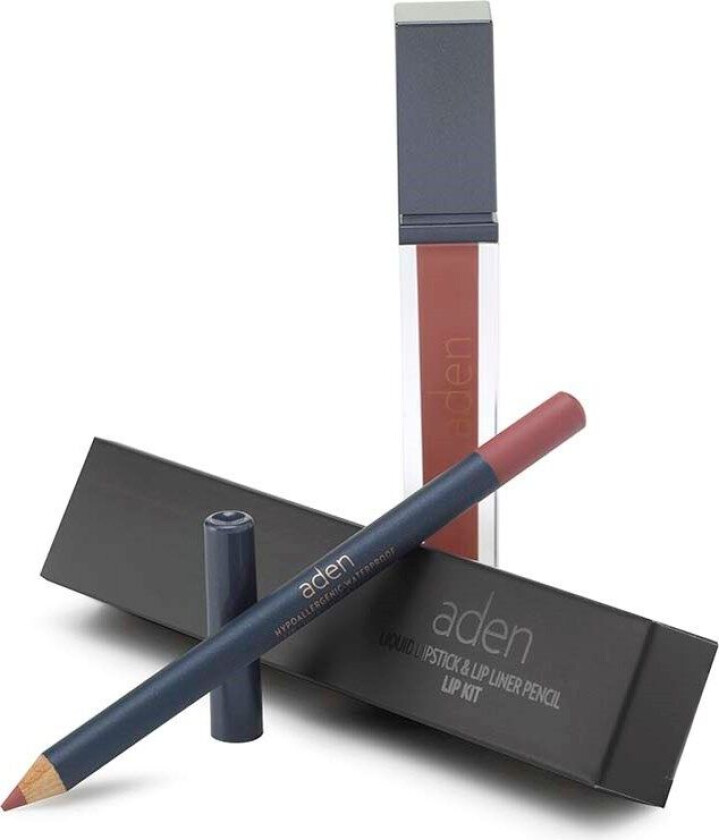 Liquid Lipstick + Lipliner Pencil Set Nude Elegance 07