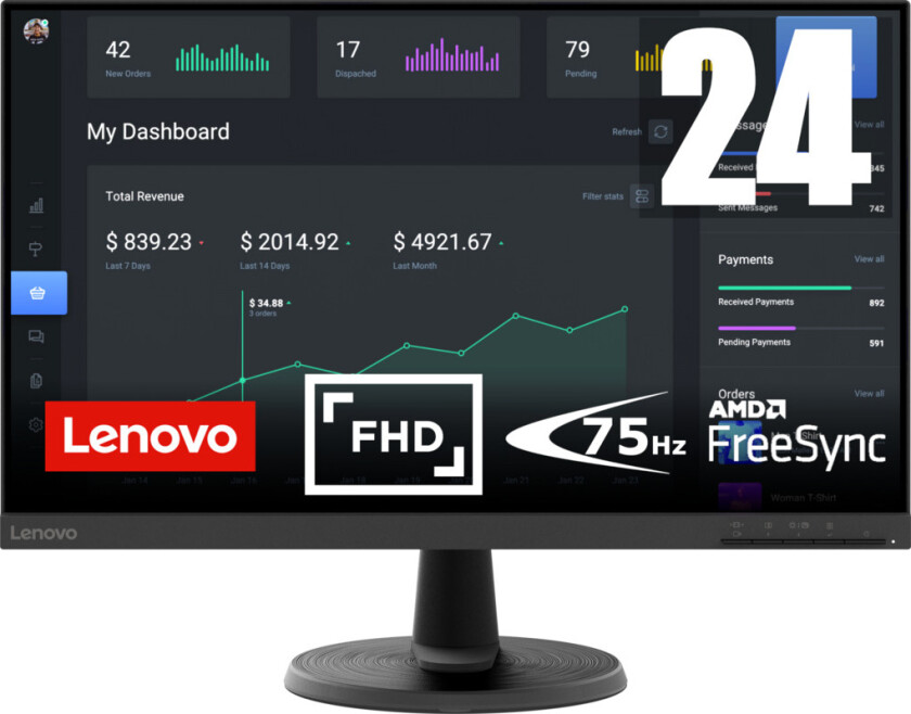 D24-45 23,8" Full HD-skjerm