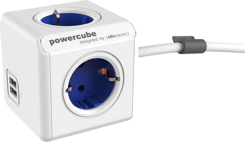 Powercube Extended USB Grenuttak 1,5M, blå