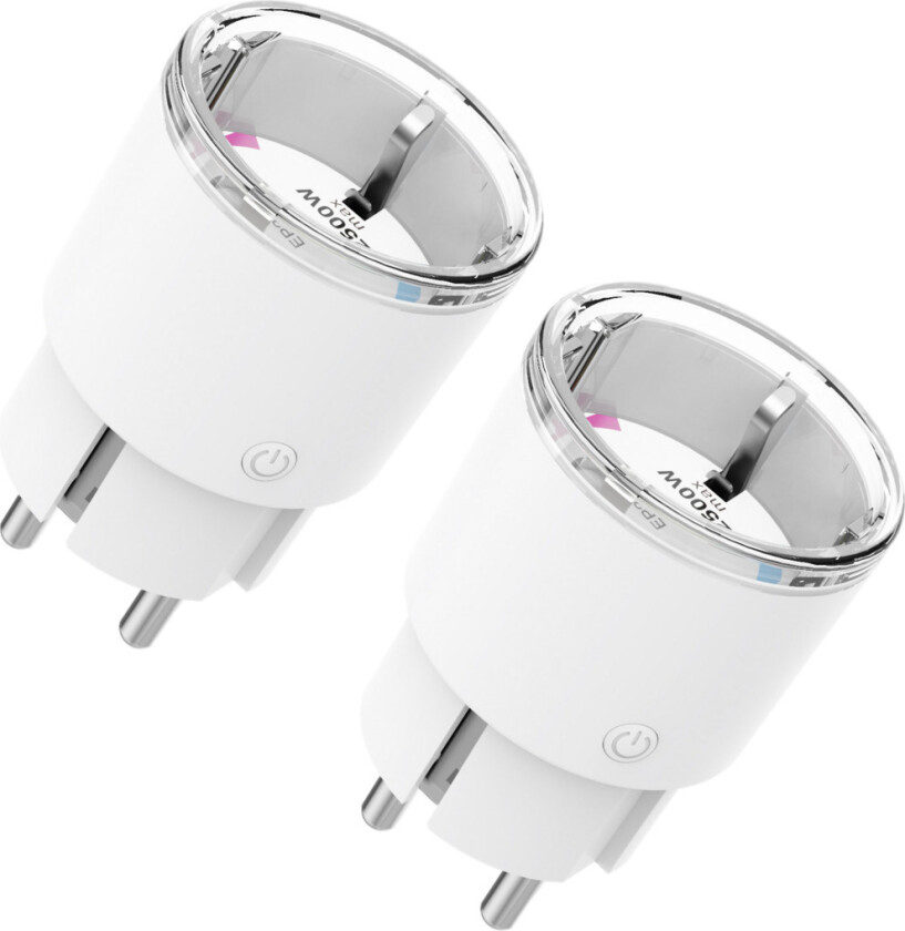 WiFi smartplugg 10A 2-pakning em