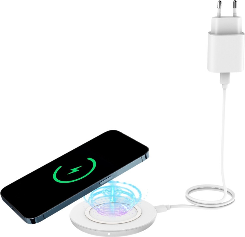 trådløs Ladepad 15 W Kit, hvit