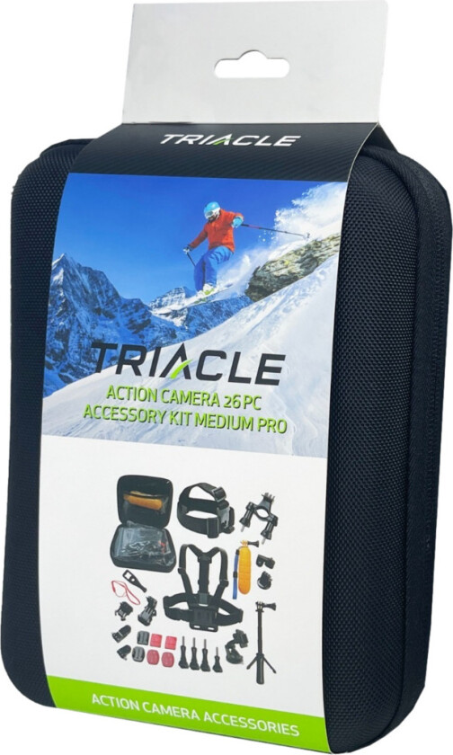 actionkamera pro tilbehørssett 26 stk