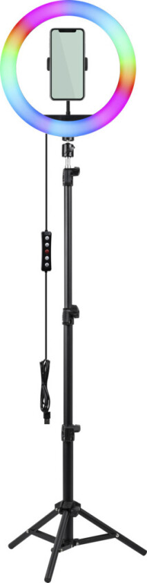 10" RGB-ringlys med stativ og bag