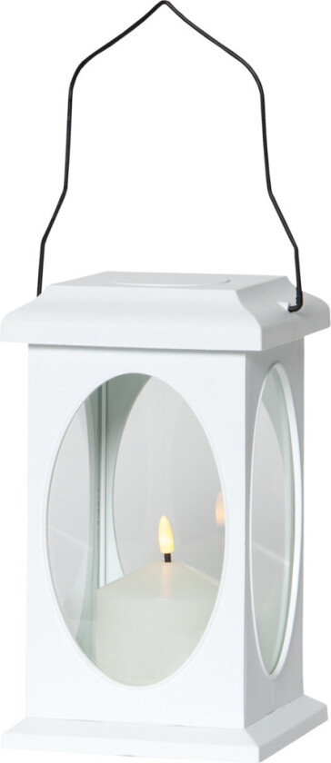 062-78 Flamme LED-Lykt, hvit