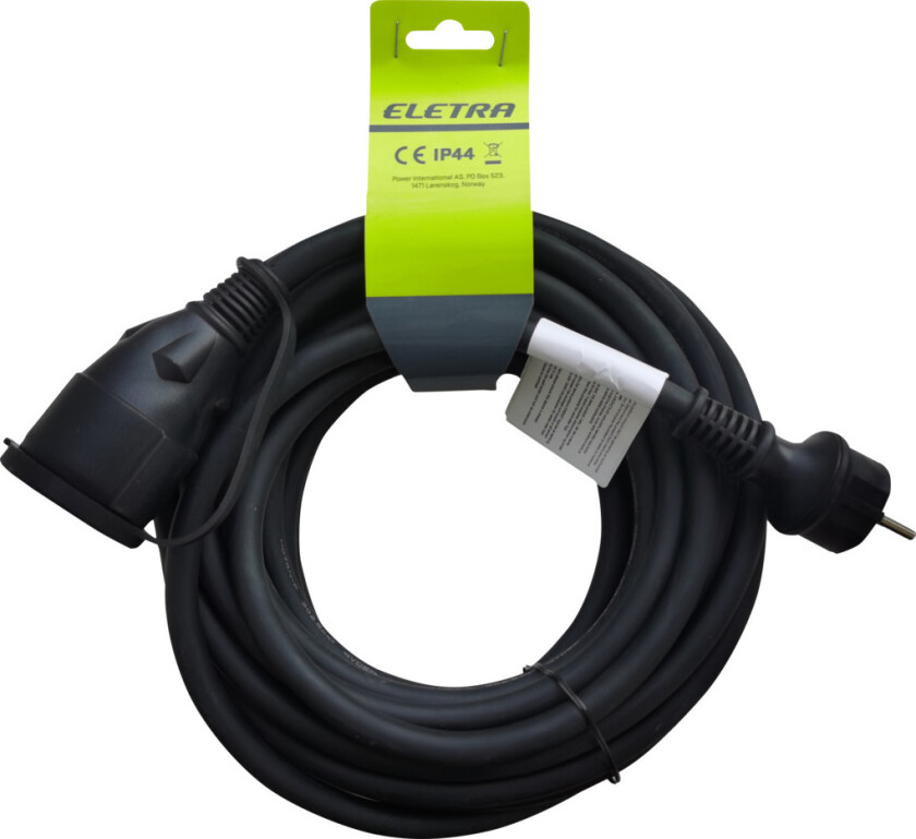 skjøteledning Ut 10 M 2,5 mm2, sort