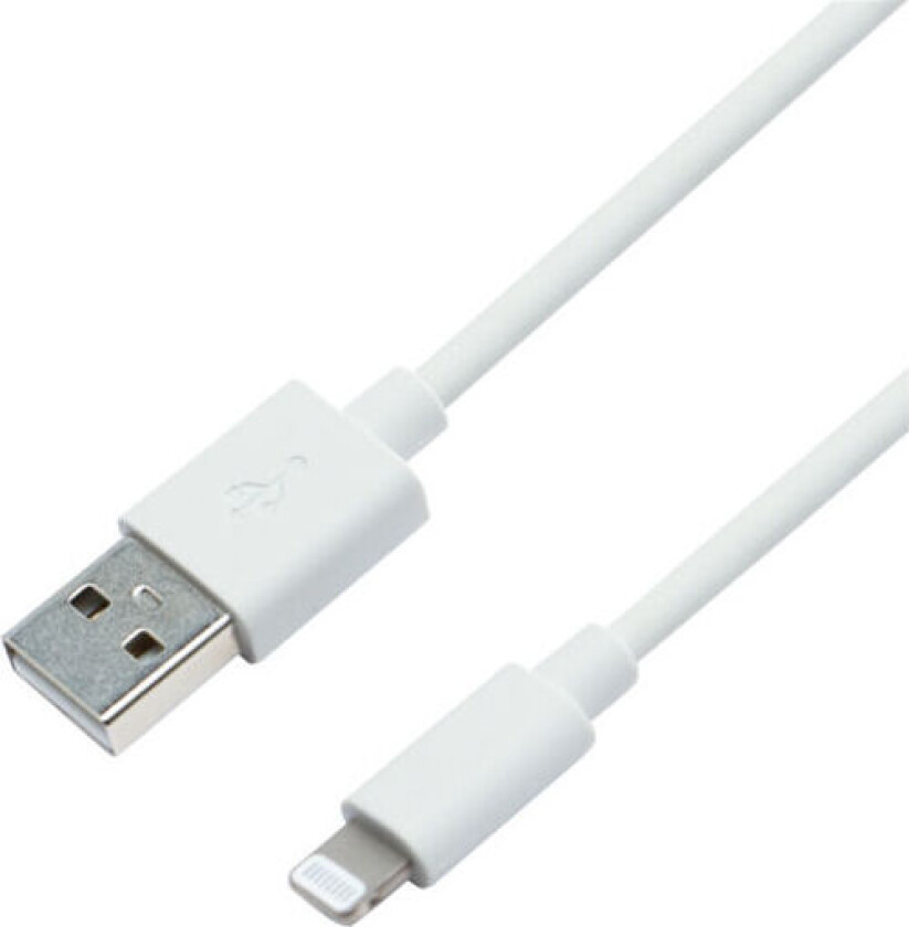 USB-A - Lightning 3M kabel, hvit