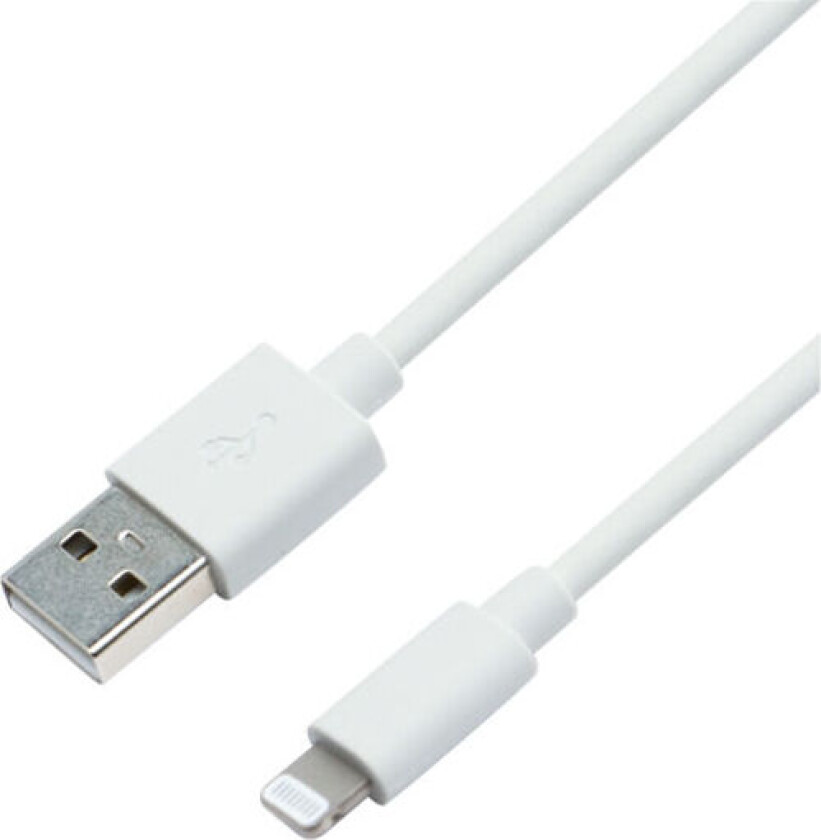 USB-A - Lightning 0,5M kabel, hvit