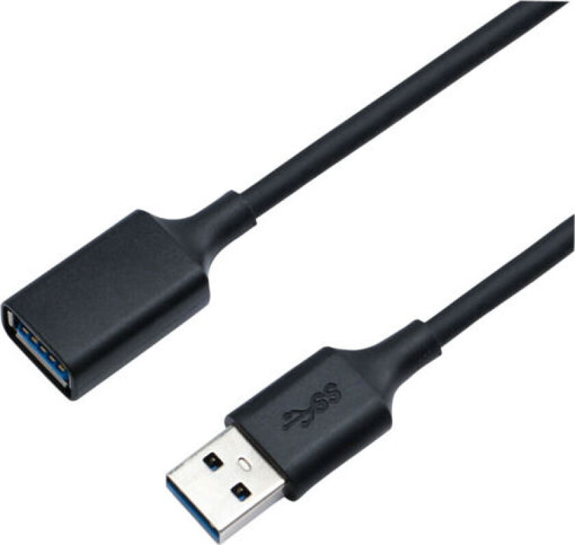 USB 3.0 Am - Af 3M kabel, svart