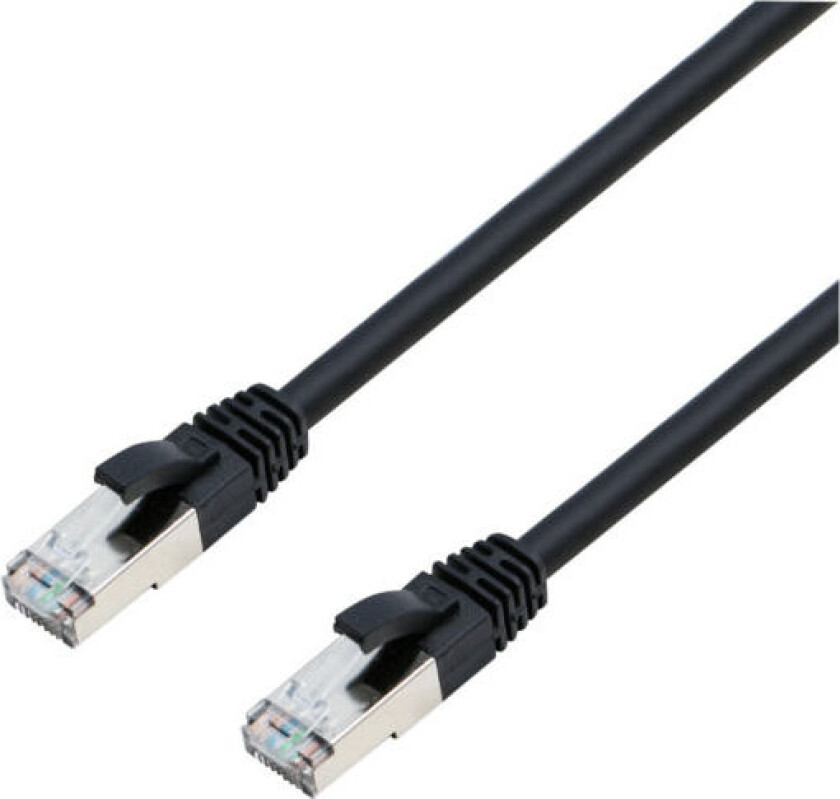 CAT8 S/FTP nettverkskabel 5M, svart