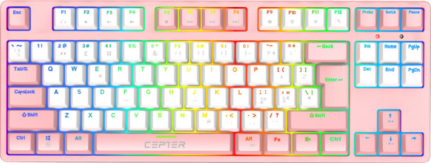 Athena, pink TKL gamingtastatur