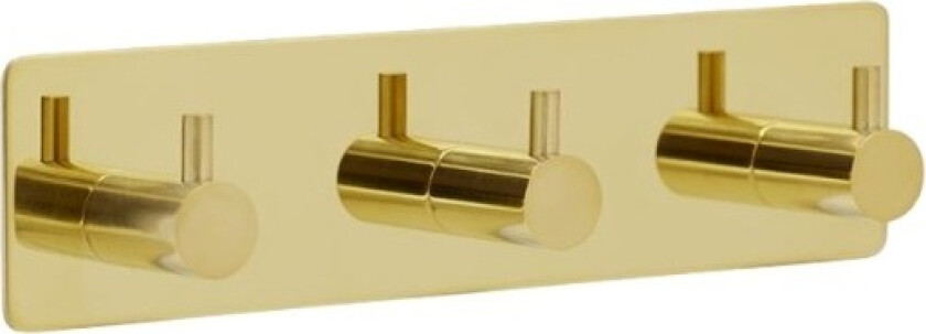 Base 220 Wall Hook brass, 3 hooks