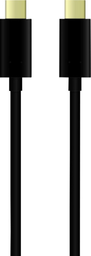 Bilde av USB-C - USB-C kabel 1 M, svart