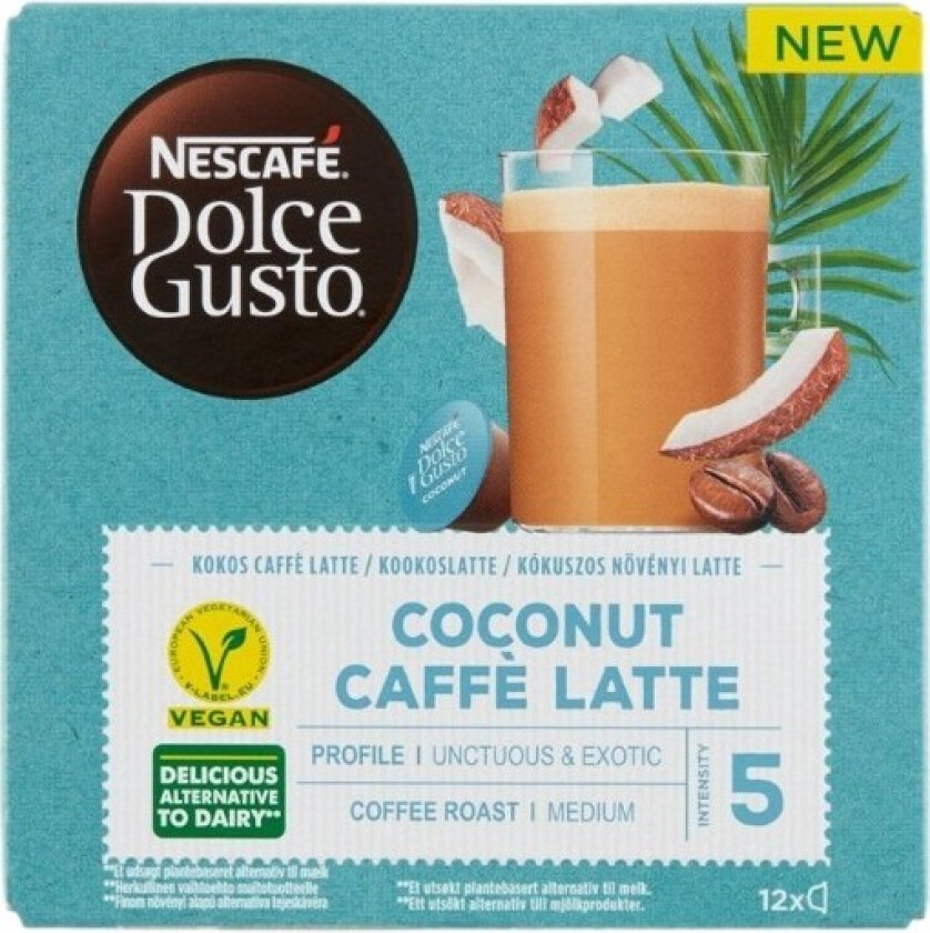 Nescafe Dolce Gusto Coconut Caffe Latte kaffekapsler