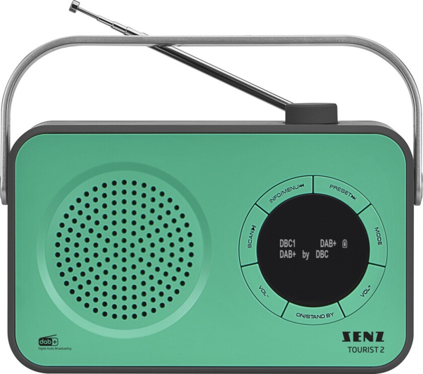Tourist 2 radio FM/DAB+, grønn