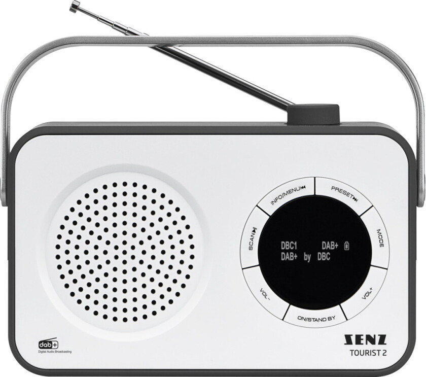 Tourist 2 radio FM/DAB+, hvit