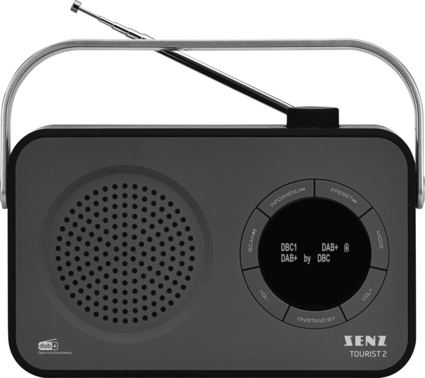 Tourist 2 radio FM/DAB+, svart