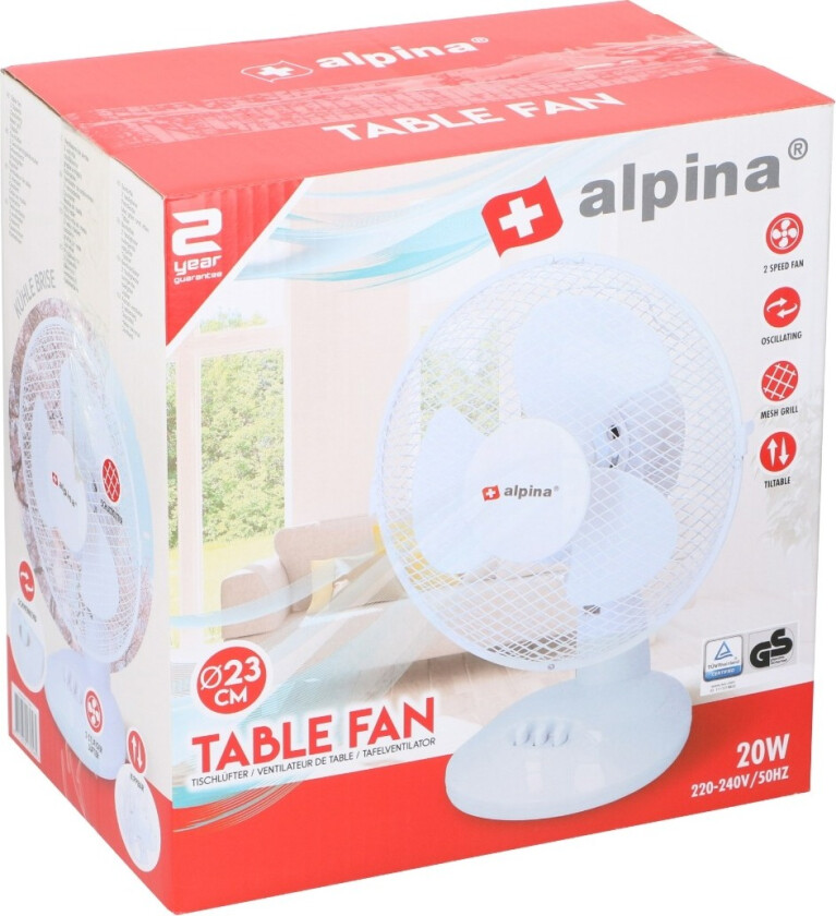 Bordvifte 23 cm, hvit