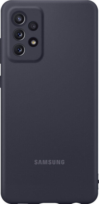 Galaxy A72 silikondeksel, svart
