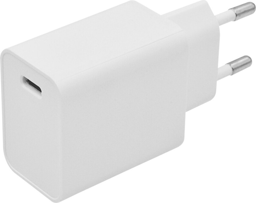 20 W USB-C PD hurtiglader 1 Port, hvit