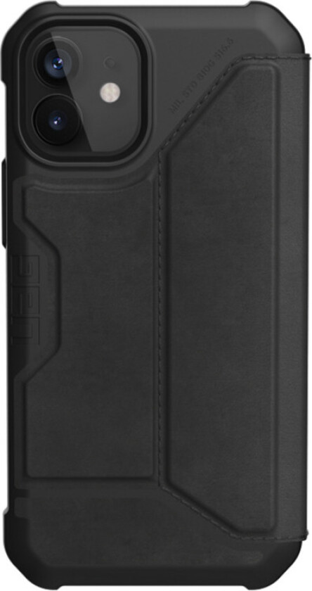 Metropolis lommebokcover iPhone 12 Mini, svart