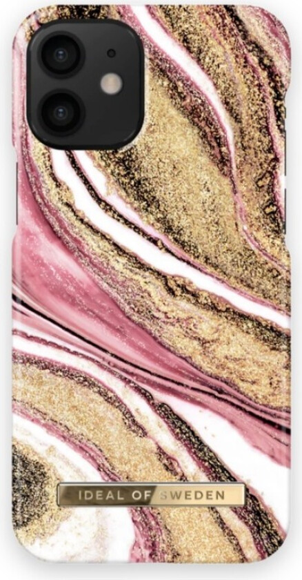 Case iPhone 12 Mini deksel Cosmic, pink swirl