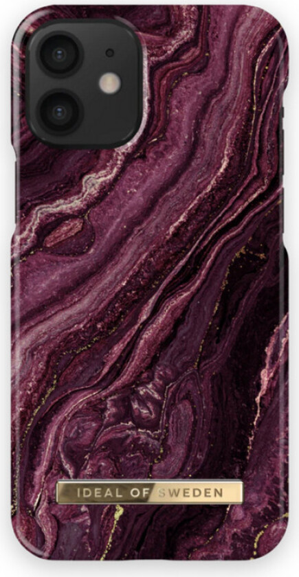 Case iPhone 12 Mini deksel, golden plum
