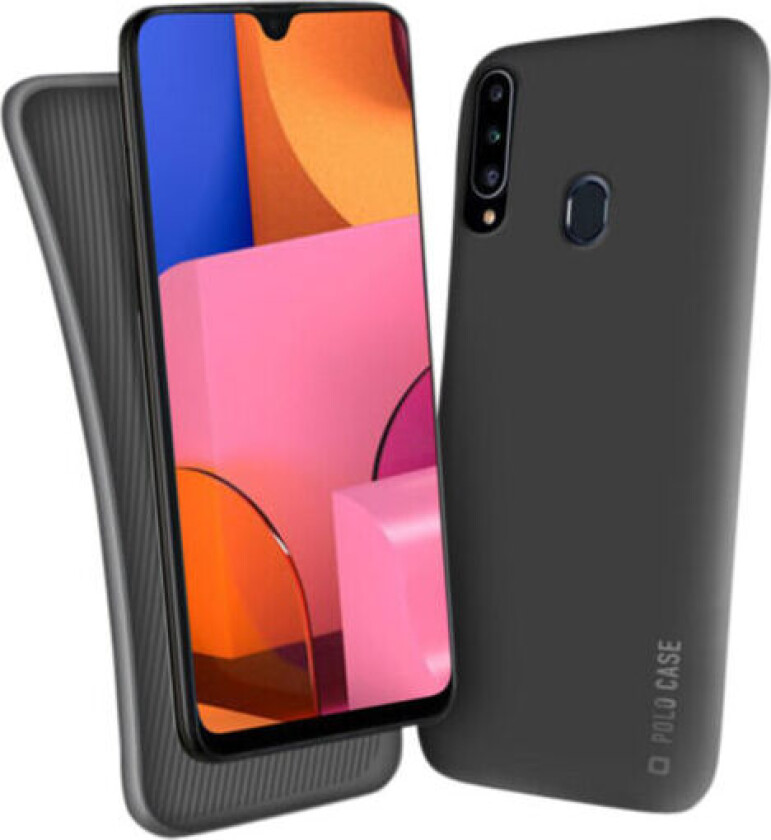 Polo Case Samsung Galaxy A20S deksel, svart