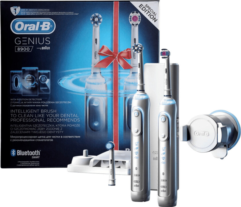 Genius 8900 tannbørste, hvit