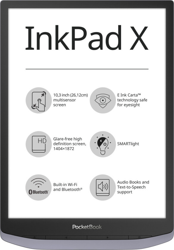 Inkpad X 10,3" E-Bokleser, grå