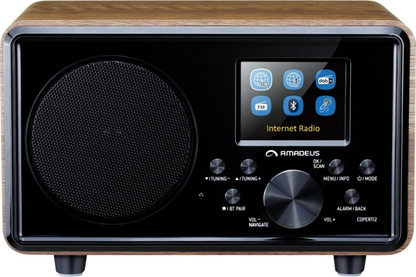 Coperti 2 DAB+ WiFi radio, Mørkt tre