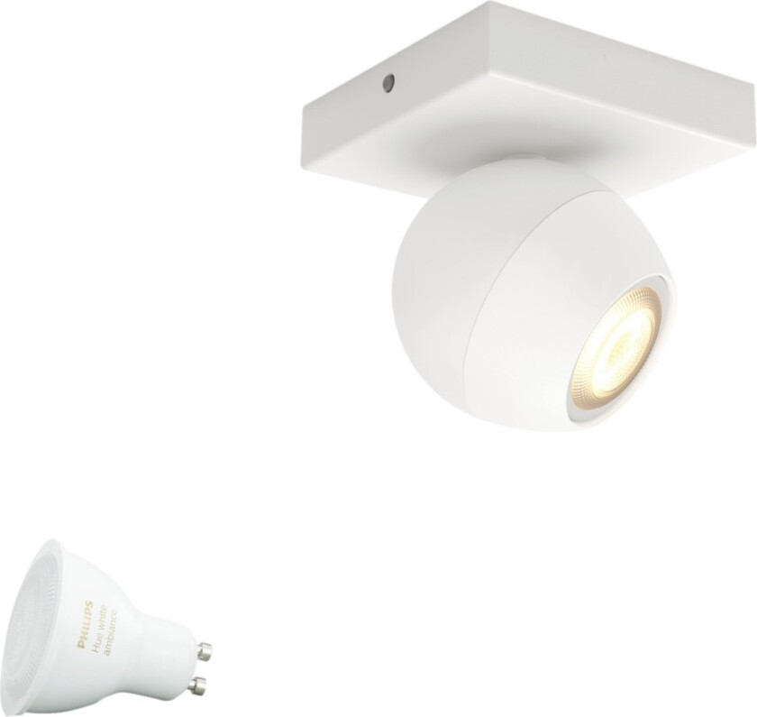 Buckram spotlampe utvidelse, hvit