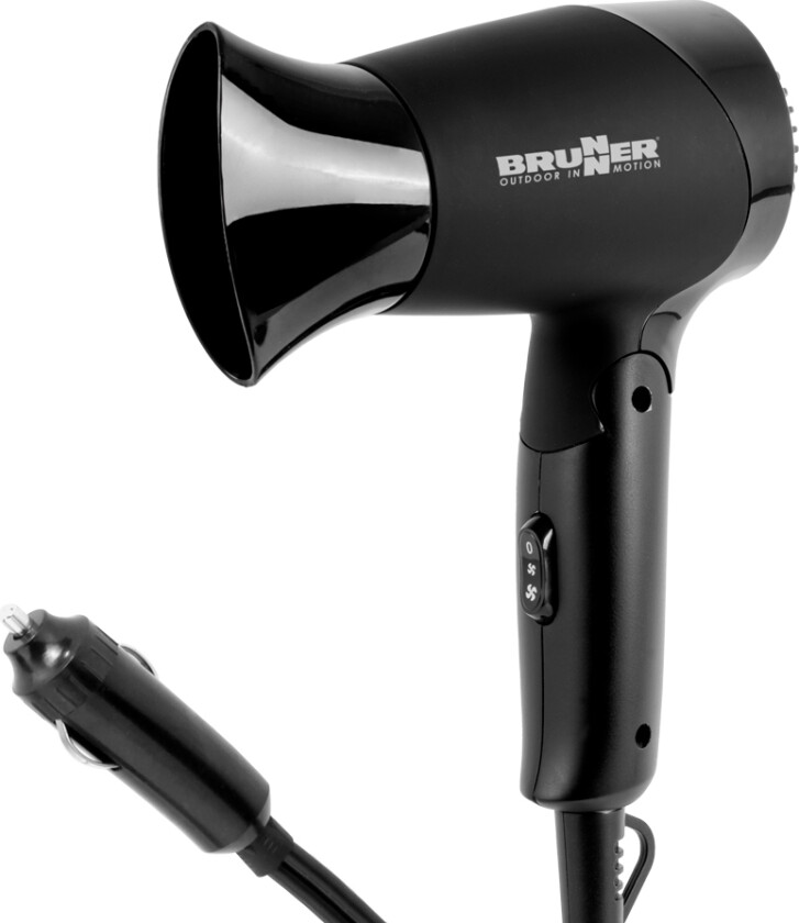 12V Hårføner 120W, sort