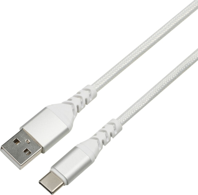 USB-USB-C kabel 2 M, hvit