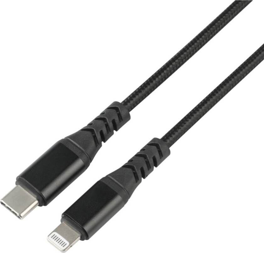 USBC-Lightning kabel 1M, svart