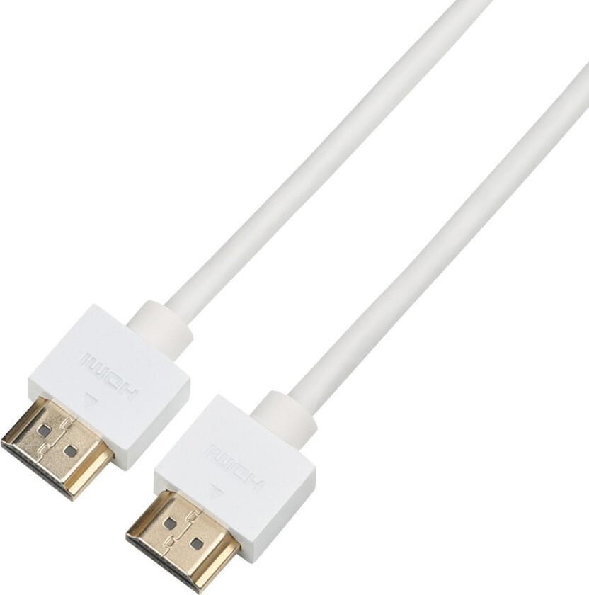 4K Thin HDMI kabel 3M, hvit