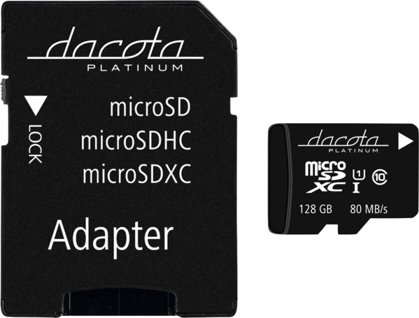 Micro-Sdhc 128 GB C10 80 Mb med adapter