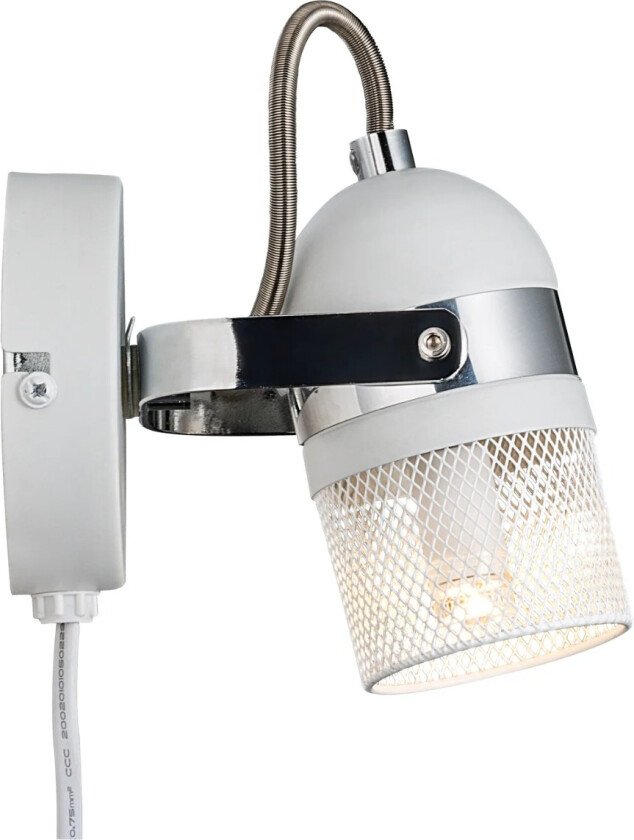 12V & 230V Agnes Vegglampe Hvit