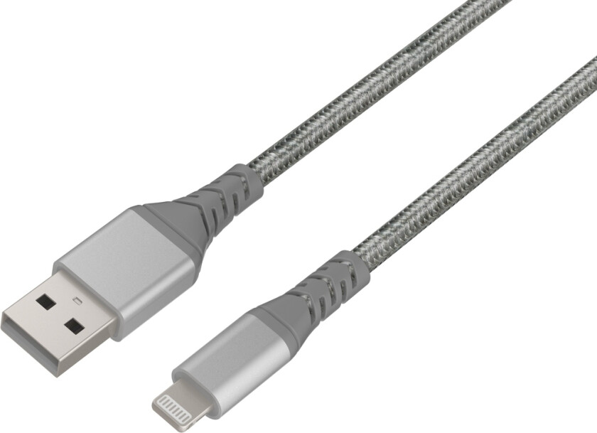 USB-Lightning kabel 1M, grå