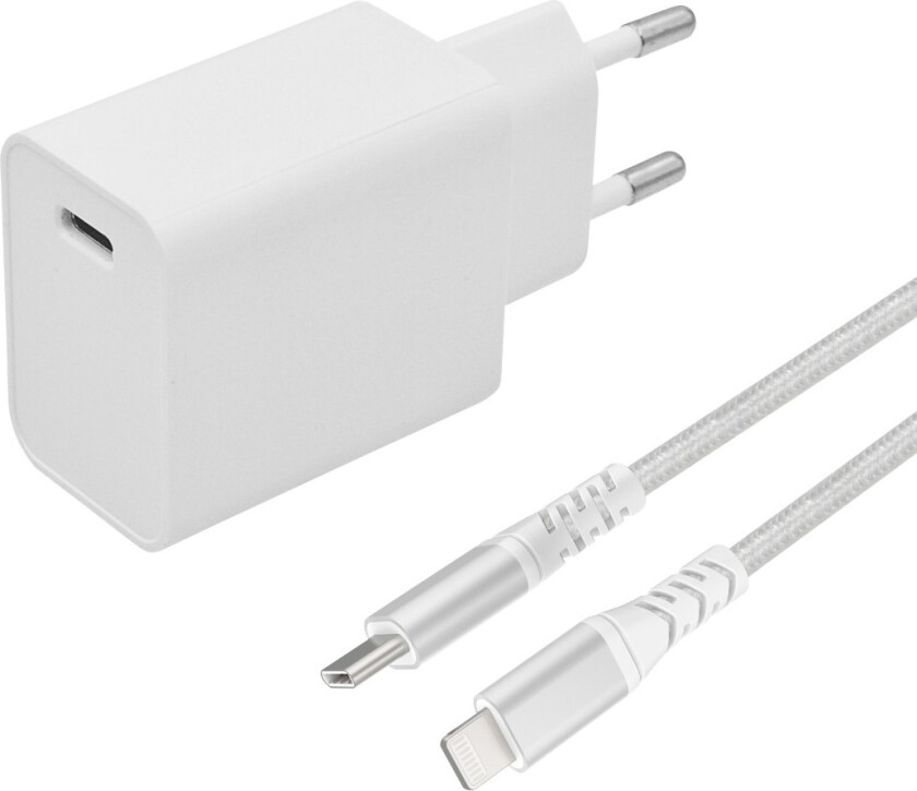 hurtiglader Sett Apple 1 M, hvit