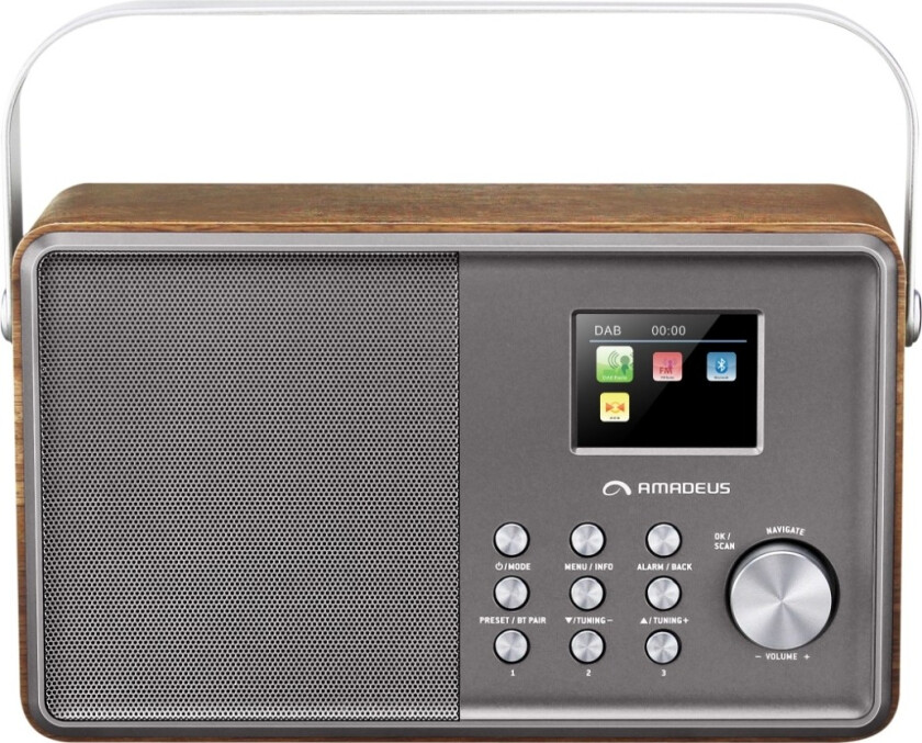 Cornetto MK2 bærbar DAB+, valnøtt