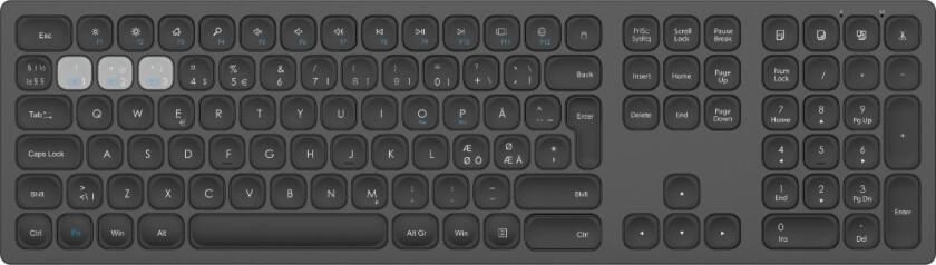 Dual Mode trådløst tastatur I300D, svart