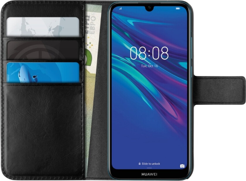 Milano Huawei Y6 2019 lommeboketui, svart