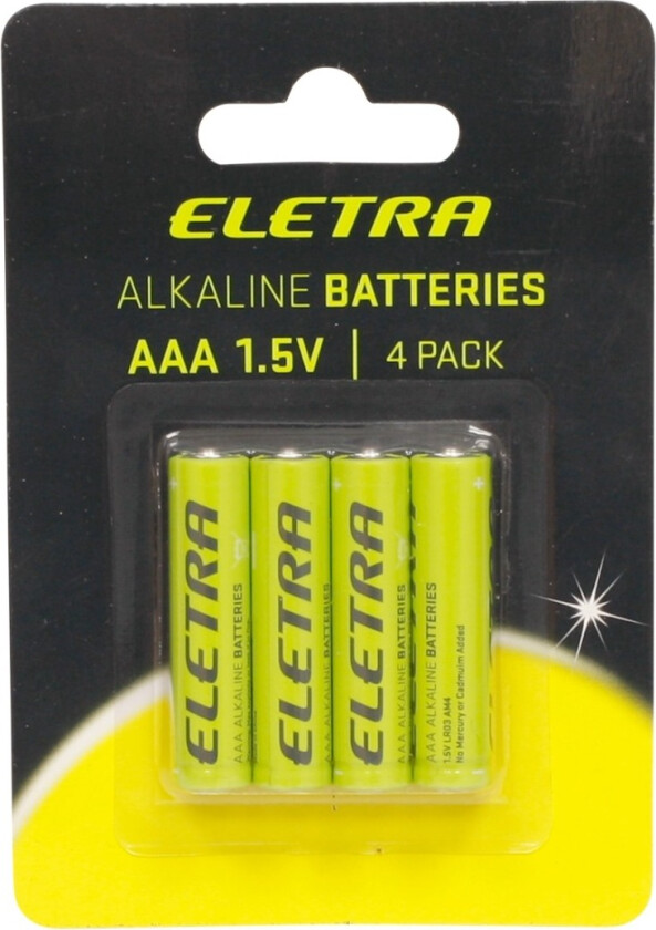 Ea4Aaa19 batteri Alk AAA 4 pk