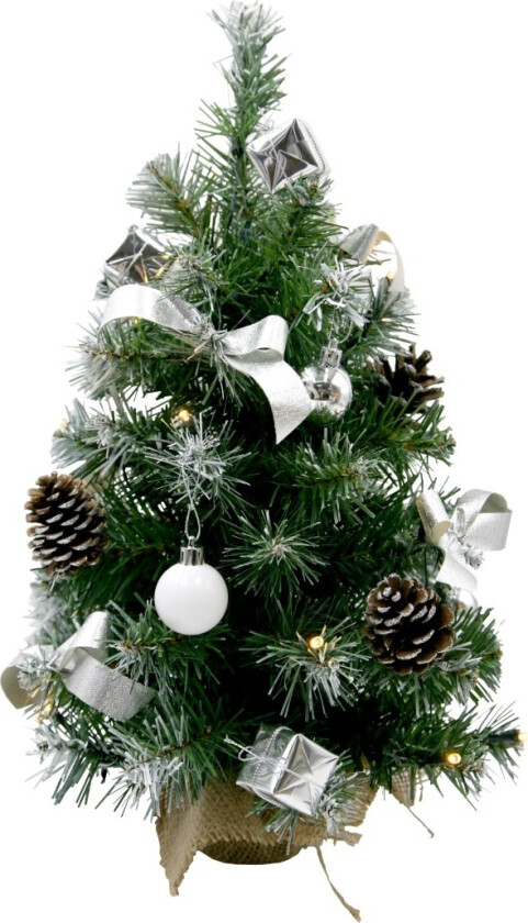 Oslo Snøhvitt Juletre 45 cm, 15 LED-lys