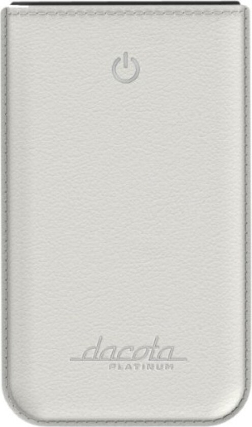 powerbank 5 000 mAh kunstskinn, hvit