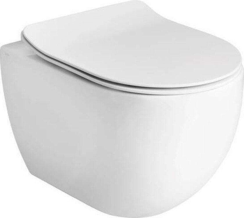 Glomp Mini Rimless Veggskål, Matt Hvit