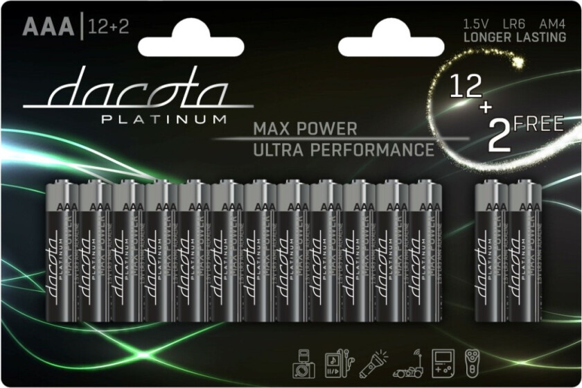 Max Power AAA batterier, 14 stk