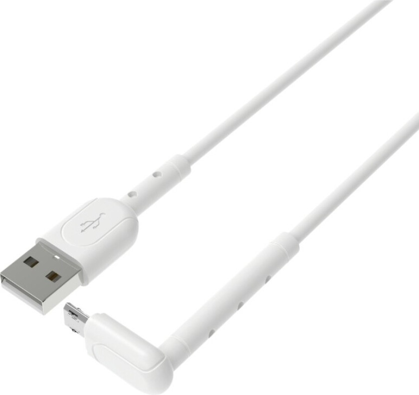 Micro USB kabel med Stativ 1M, hvit