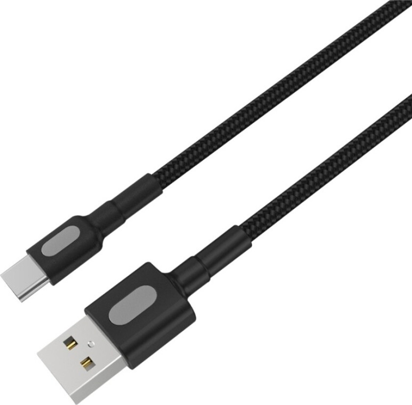 USB-USBC Magnet kabel 1M, sort